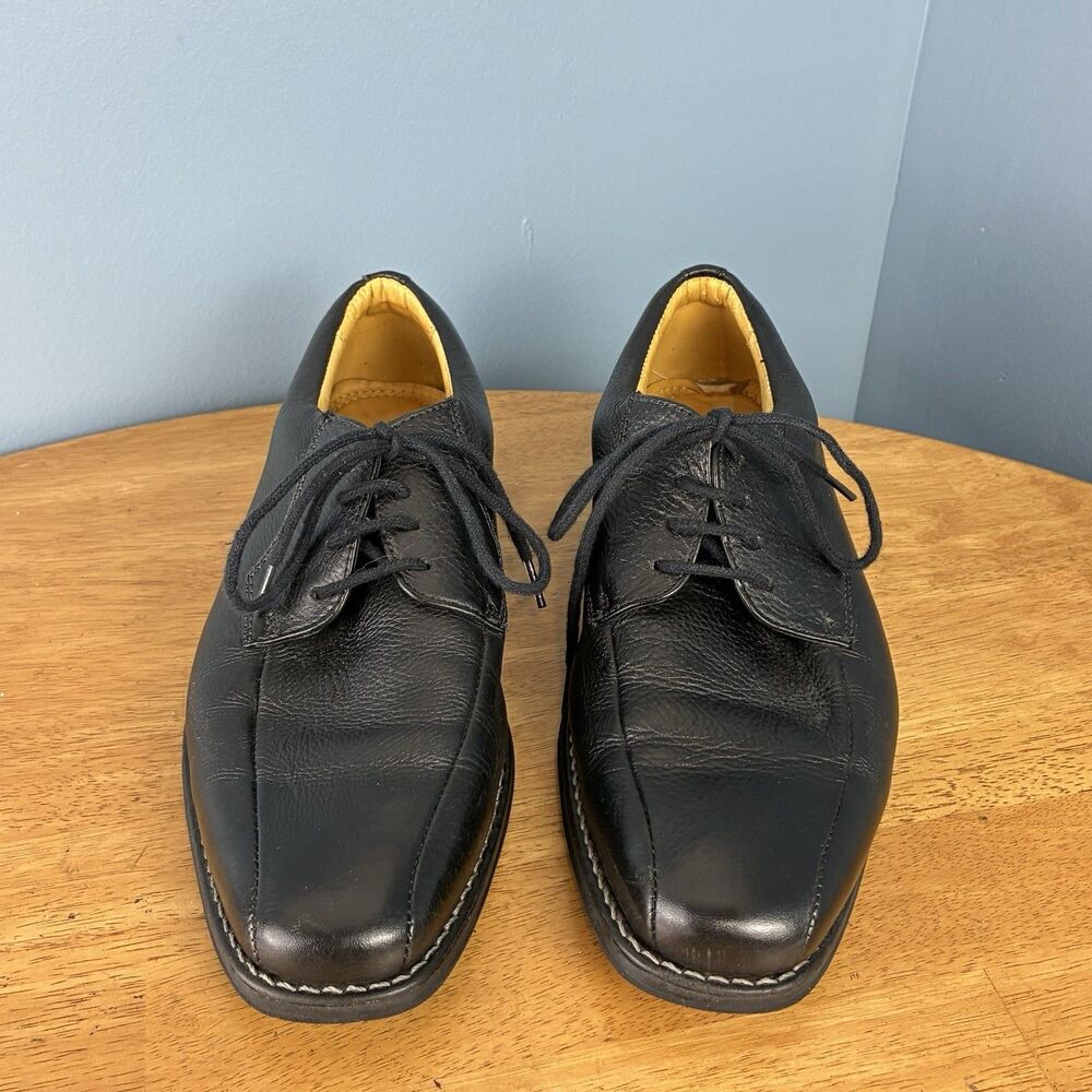 Sandro Moscoloni Black Leather Dress Shoes Mens Size 8D Brazil